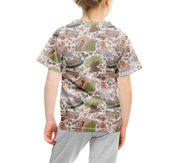 Youth Cotton Blend T-Shirt - Hand Drawn Animal Kingdom