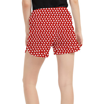 Women's Run Shorts with Pockets - Mouse Ears Polka Dots