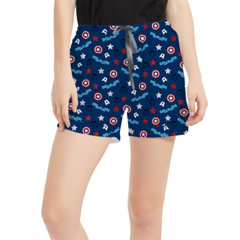 Women's Run Shorts with Pockets - American Superhero