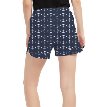 Women's Run Shorts with Pockets - Anchors Mouse Ears