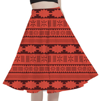 A-Line Pocket Skirt - Moana Tribal Print
