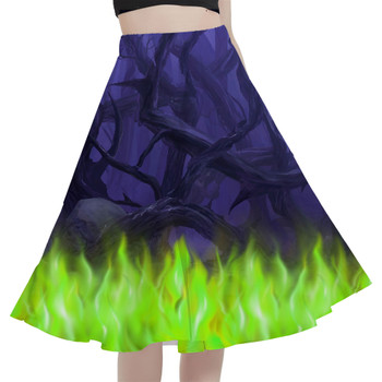 A-Line Pocket Skirt - Forest of Thorns Maleficent Villains Inspired