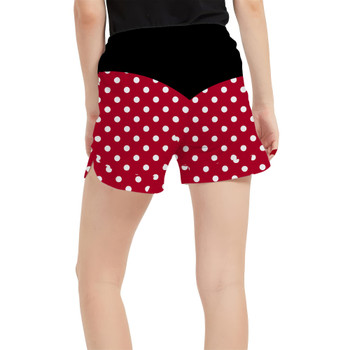 Women's Run Shorts with Pockets - Minnie Rock The Dots