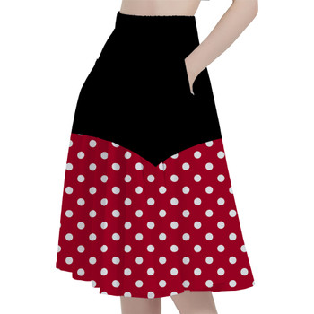 A-Line Pocket Skirt - Minnie Rock The Dots