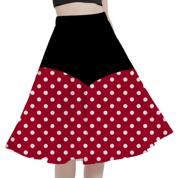 A-Line Pocket Skirt - Minnie Rock The Dots