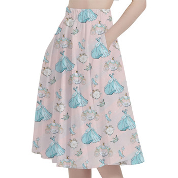 A-Line Pocket Skirt - Almost Midnight Cinderella Inspired