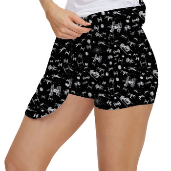 Women's Skort - Space Ship Battle Star Wars Inspired