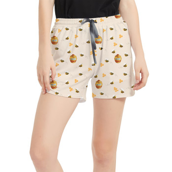 Women's Run Shorts with Pockets - Hunny Pots Winnie The Pooh Inspired