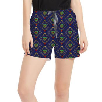 Women's Run Shorts with Pockets - Poison Apple Evil Queen Villains Inspired