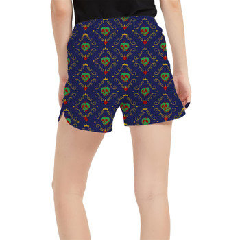 Women's Run Shorts with Pockets - Poison Apple Evil Queen Villains Inspired