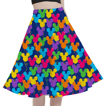 A-Line Pocket Skirt - Mickey Ears Balloons Disney Inspired