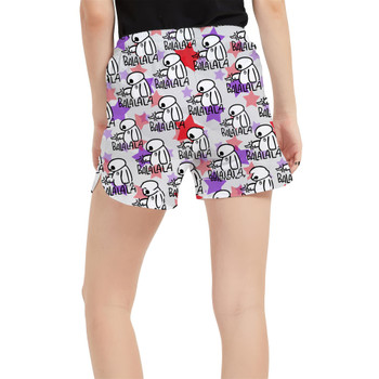 Women's Run Shorts with Pockets - Baymax Balala Big Hero 6 Inspired