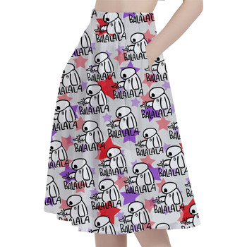 A-Line Pocket Skirt - Baymax Balala Big Hero 6 Inspired