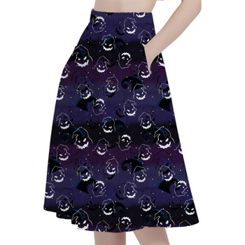 A-Line Pocket Skirt - Oogie Boogie Halloween Inspired