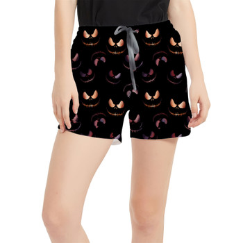 Women's Run Shorts with Pockets - Pumpkin King Halloween Inspired