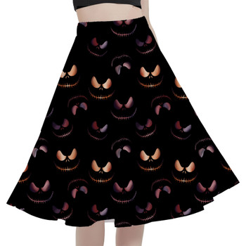 A-Line Pocket Skirt - Pumpkin King Halloween Inspired