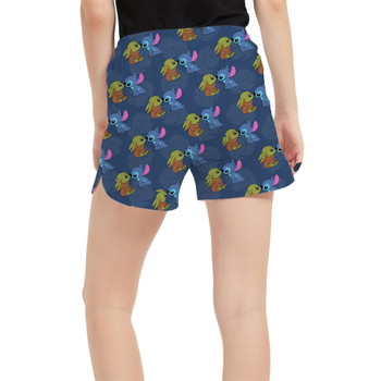 Women's Run Shorts with Pockets - Stitch Meets The Child