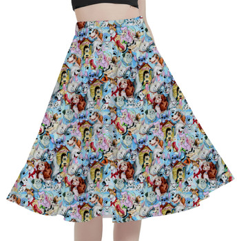 A-Line Pocket Skirt - Dogs of Disney