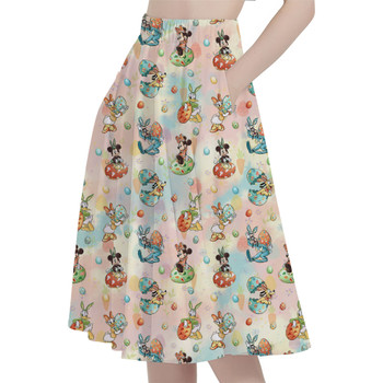A-Line Pocket Skirt - Mickey's Easter Celebration