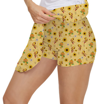 Women's Skort - Spike The Bee and Orange Bird