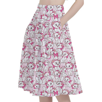 A-Line Pocket Skirt - Marie with her Pink Bow