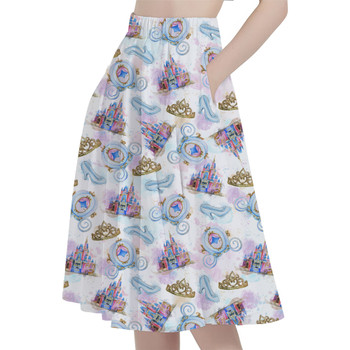 A-Line Pocket Skirt - Watercolor Cinderella