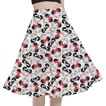 A-Line Pocket Skirt - Gone Overboard In White