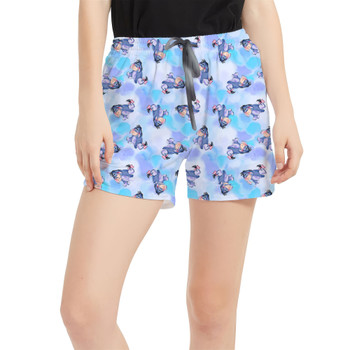 Women's Run Shorts with Pockets - Watercolor Eeyore