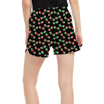 Women's Run Shorts with Pockets - Christmas Minnie Ears