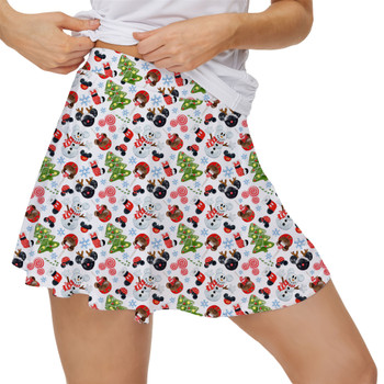 Women's Skort - Mouse Magic Christmas