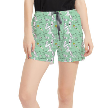 Women's Run Shorts with Pockets - Drawing Tinkerbell