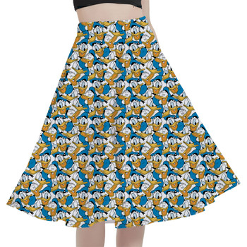 A-Line Pocket Skirt - Many Faces of Donald Duck