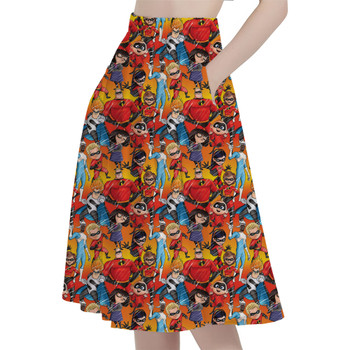 A-Line Pocket Skirt - The Incredibles Sketched