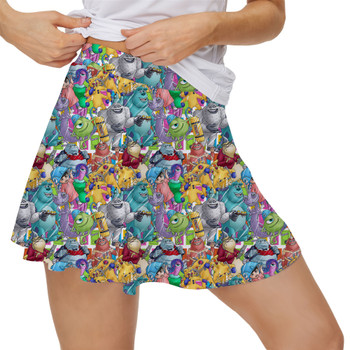 Women's Skort - Monsters Inc Sketched