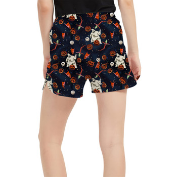 Women's Run Shorts with Pockets - Oogie with Lock, Shock, Barrel