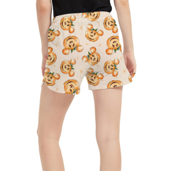 Women's Run Shorts with Pockets - Happy Mouse Pumpkins