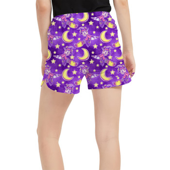 Women's Run Shorts with Pockets - Witch Minnie Mouse