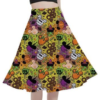 A-Line Pocket Skirt - Disney Monster Snacks