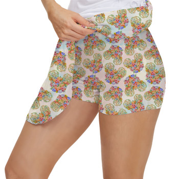 Women's Skort - Floral Pumpkin Mouse Ears