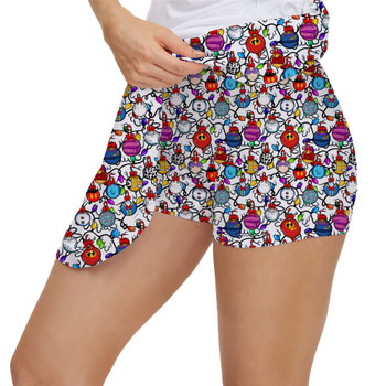 Women's Skort - Disney Christmas Baubles on White