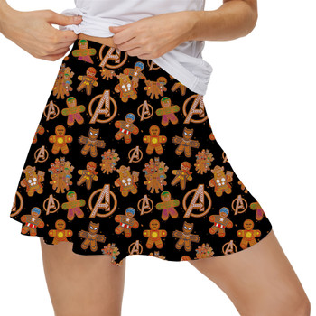 Women's Skort - Superhero Gingerbread Cookies