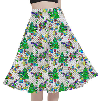 A-Line Pocket Skirt - A Buzz & Aliens Christmas