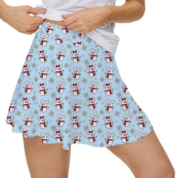 Women's Skort - Mickey & Minnie Snowmen