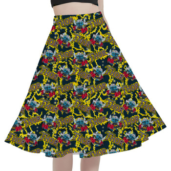 A-Line Pocket Skirt - Superhero Stitch - Thor