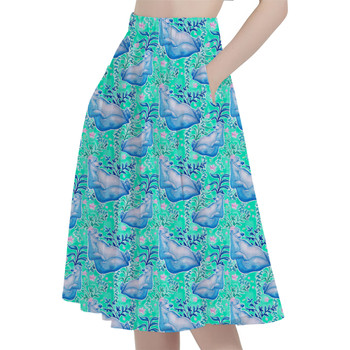 A-Line Pocket Skirt - Neon Floral Baloo