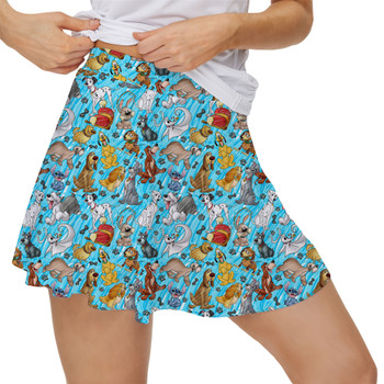 Women's Skort - Sketched Disney Dogs