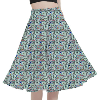 A-Line Pocket Skirt - Scrooge Disney Dollars