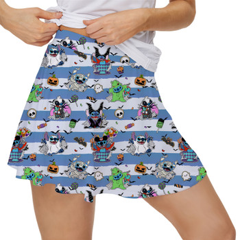 Women's Skort - Stitch Does Halloween