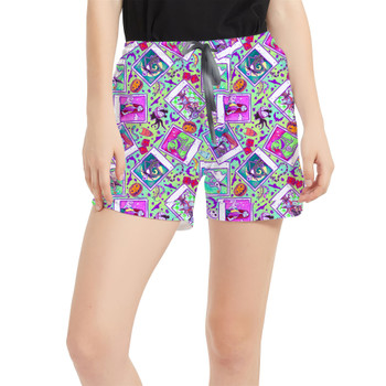 Women's Run Shorts with Pockets - Picture Perfect Halloween Town