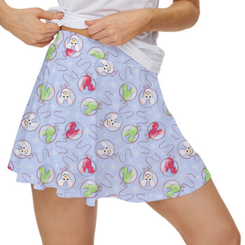 Women's Skort - Winter Mouse Balloons